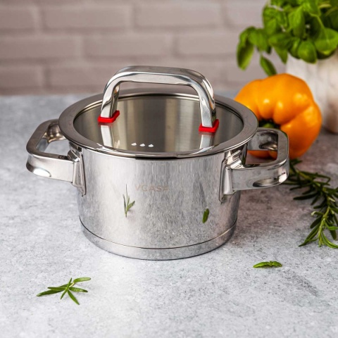 GARNEK STALOWY Z POKRYWĄ 16cm 1,6L VCASA VC-90102 SIERRA