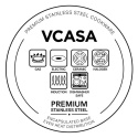 GARNEK STALOWY Z POKRYWĄ 16cm 1,6L VCASA VC-90102 SIERRA