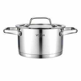 GARNEK STALOWY Z POKRYWĄ 16cm 1,8L VCASA VC-901112 AMARA