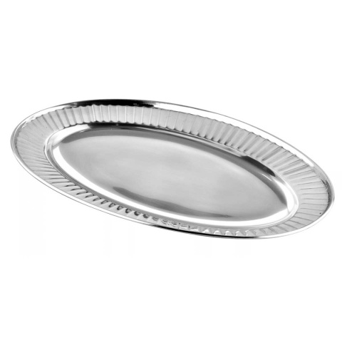 STALOWA TACA OWALNA DO SERWOWANIA 35cm KINGHOFF KH-2074