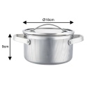GARNEK STALOWY Z POKRYWĄ 18cm 2.1L VCASA VC-90123 VELORA