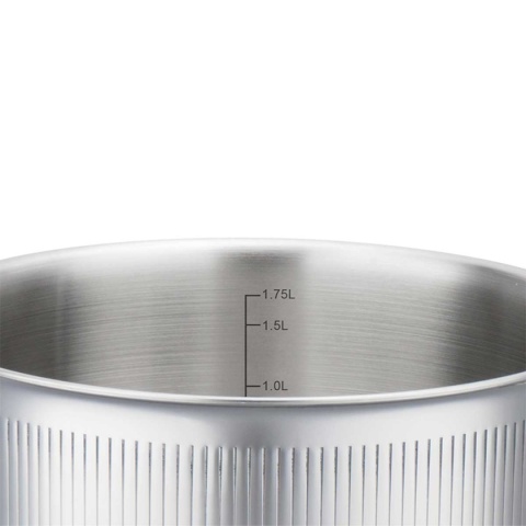 GARNEK STALOWY Z POKRYWĄ 18cm 2.1L VCASA VC-90123 VELORA