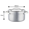 GARNEK STALOWY Z POKRYWĄ 20cm 3L VCASA VC-90124 VELORA