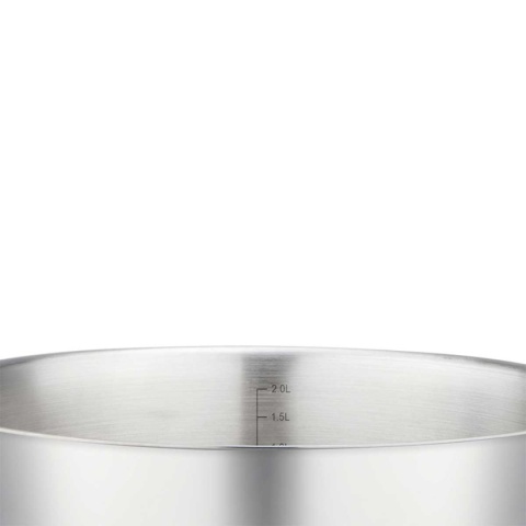 GARNEK STALOWY NISKI Z POKRYWĄ 24cm 2.9L VCASA VC-90116 AMARA