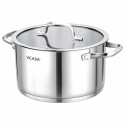 GARNEK STALOWY Z POKRYWĄ 16cm 1,8L VCASA VC-901112 AMARA
