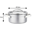 GARNEK STALOWY Z POKRYWĄ 16cm 1,5L VCASA VC-90122 VELORA