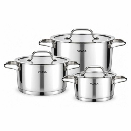 ZESTAW GARNKÓW STALOWYCH 16/20/24cm 6 ELEMENTÓW VCASA VC-90118 AMARA