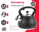 CZAJNIK Z GWIZDKIEM KLAUSBERG 2,7L KB-7446